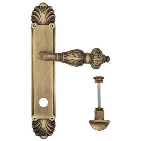 Дверная ручка Venezia \"LUCRECIA\" WC-2 на планке PL87 матовая бронза