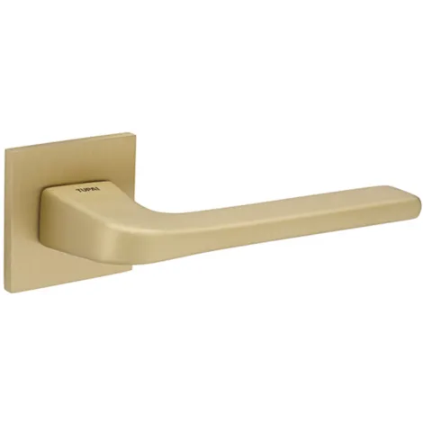 Дверная ручка Tupai на квадратном основании 4007 Q 5S-158 матовое золото