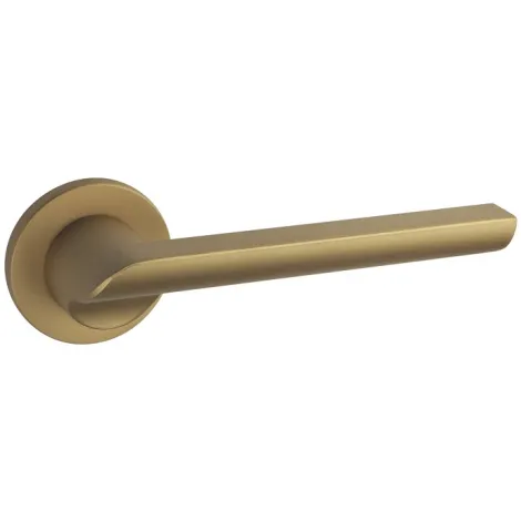 Дверная ручка на круглом основании Fratelli Cattini \"WOO\" 7FS-BS матовая латунь