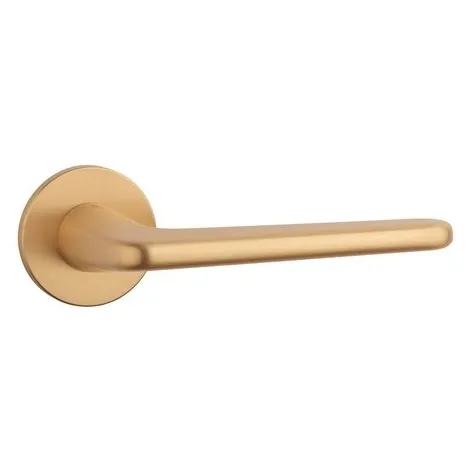 Дверная ручка на круглом основании APRILE LIRA R 5S KG матовое золото