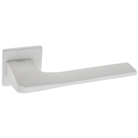 Дверная ручка на квадратном основании Venezia Unique \"SIMPLE\" FSS матовый белый