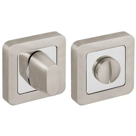 Фиксатор поворотный на квадратном основании Fuaro BK6.K.XM52 (BK6 XM) SN/CP-3 матовый никель/хром