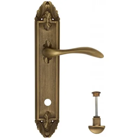 Дверная ручка Venezia \"ALESSANDRA\" WC-2 на планке PL90 матовая бронза