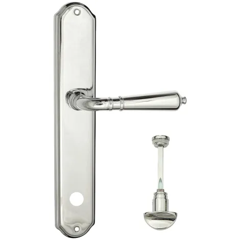 Дверная ручка Venezia \"VIGNOLE\" WC-2 на планке PL02 полированный хром