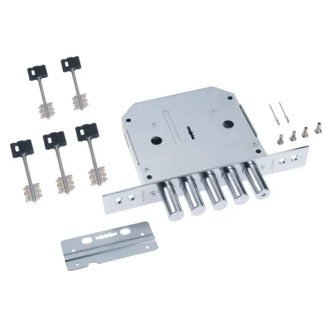 Замок врезной сувальдный В8-6 ЛК53Ш/15 с защитной шторкой (лев.), 5 кл. /72114/