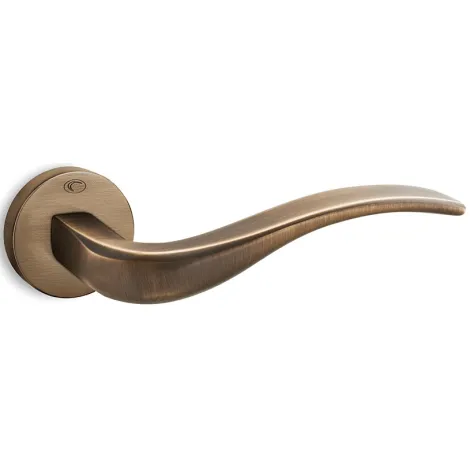 Дверная ручка на круглом основании CONVEX (Греция) 1625-матовый антик