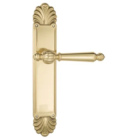 Дверная ручка Venezia \"PELLESTRINA\" на планке PL87 полированная латунь