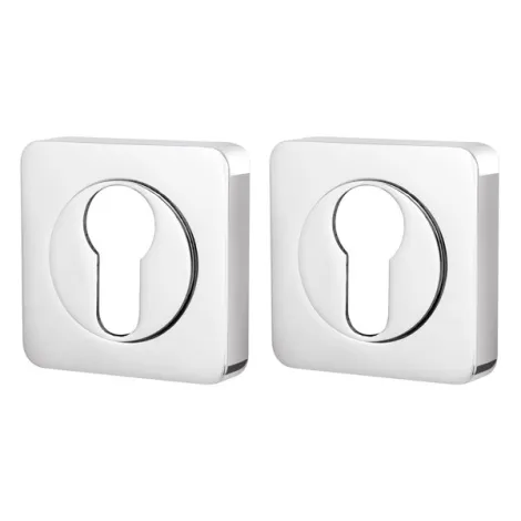 Накладка под цилиндр на квадратном основании Armadillo ET/SQ-21CP-8 хром 2шт.