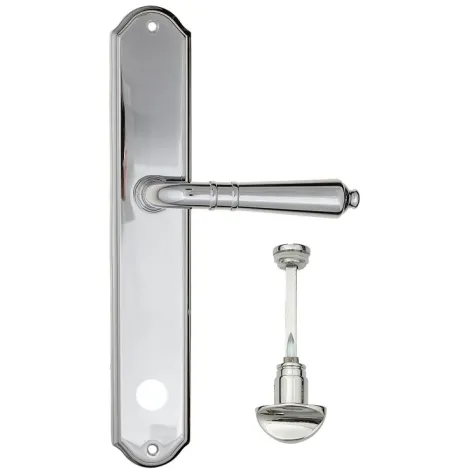 Дверная ручка на планке Fratelli Cattini \"TOSCANA\" CYL PL02-CR полированный хром