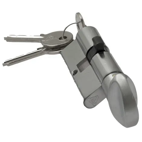 Цилиндровый механизм ключ-вертушка Venezia 30/10/30 матовый хром