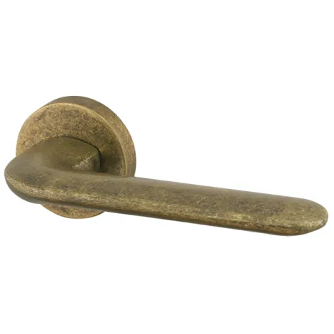 Дверная ручка на круглом основании Armadillo EXCALIBUR URB4 OB-13 античная бронза