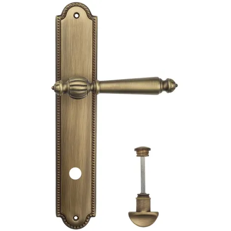 Дверная ручка Venezia \"PELLESTRINA\" WC-2 на планке PL98 матовая бронза