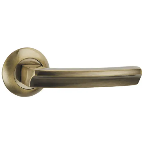 Дверная ручка на круглом основании Punto R.TL54.ALFA (ALFA TL) ABG-6 зеленая бронза