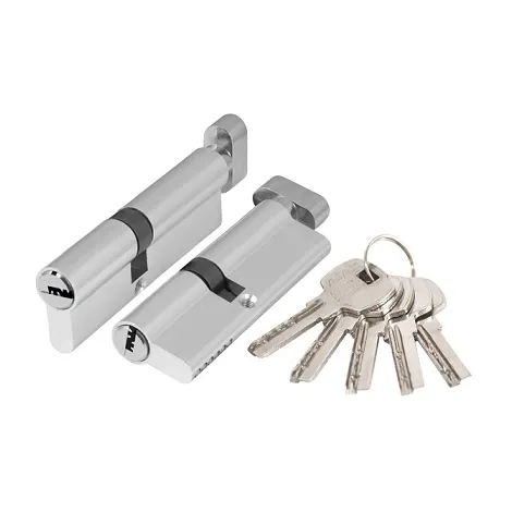 Цилиндровый механизм Ajax (AX202/60) AX2002Knob60 (25+10+25) CP хром с вертушкой