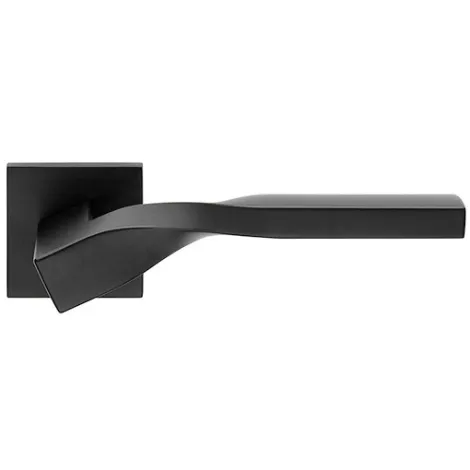 Дверная ручка на квадратном основании Linea Cali TWIST 489/024 VE черный матовый