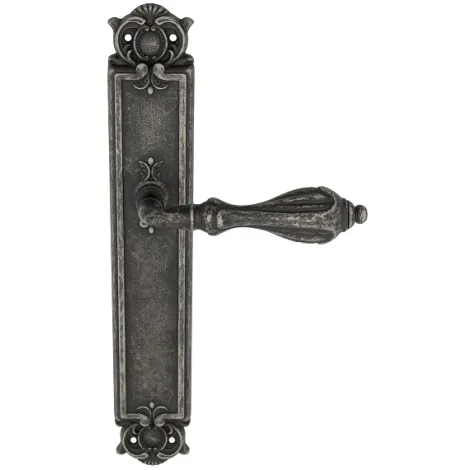 Дверная ручка Venezia \"ANAFESTO\" на планке PL97 античное серебро