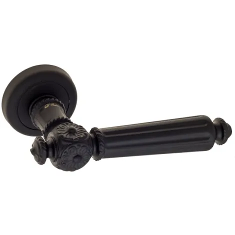 Дверная ручка на круглом основании Fratelli Cattini \"TORCELLO\" D1-NM матовый черный