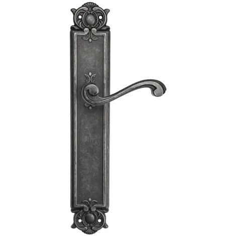 Дверная ручка Venezia \"VIVALDI\" на планке PL97 античное серебро