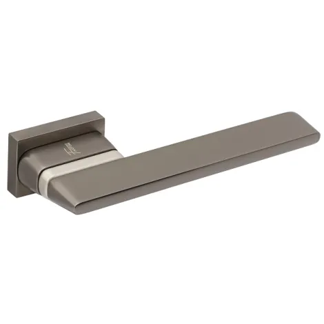 Дверная ручка на прямоугольном основании FANTOM \"Джулия\" GRF/MSN графит/никель