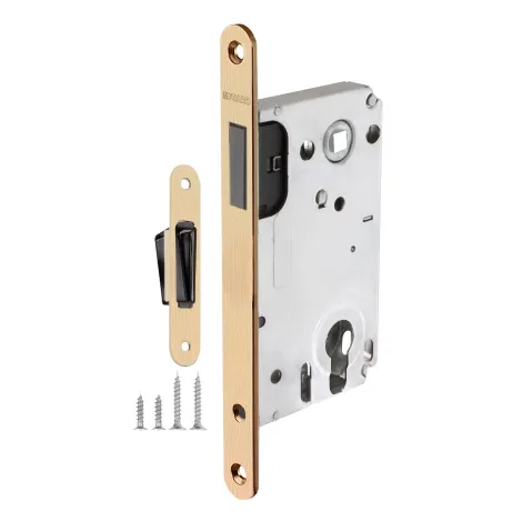 Замок врезной Fuaro магнитный 5300-M-C под ЦМ SSG сатинированное золото