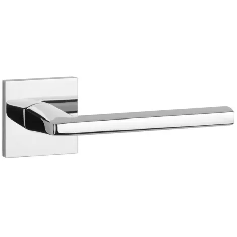 Дверная ручка на квадратном основании STILE EURA Q SLIMM 7mm CP полированный хром