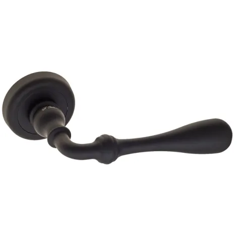 Дверная ручка на круглом основании Fratelli Cattini \"RETRO\" D1-NM матовый черный