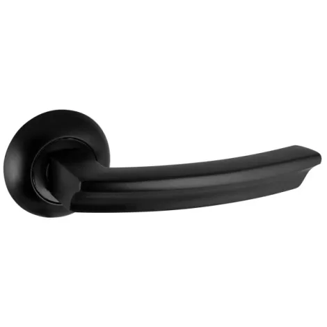 Дверная ручка на круглом основании Fuaro R.AR54.ALFA (ALFA AR) 140mm BL-24 черный