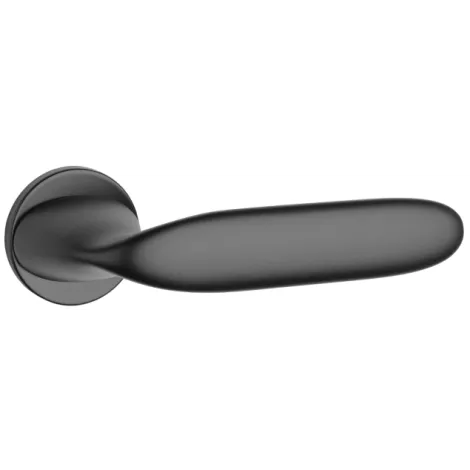 Дверная ручка на круглом основании APRILE PEONIA R 7S BK черный