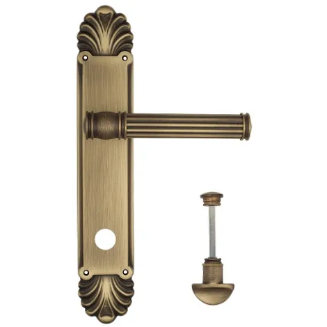 Дверная ручка Venezia \"IMPERO\" WC-2 на планке PL87 матовая бронза