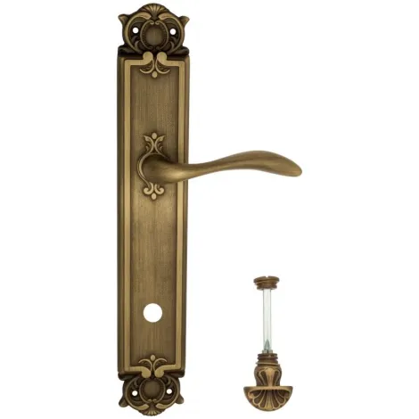 Дверная ручка Venezia \"ALESSANDRA\" WC-4 на планке PL97 матовая бронза