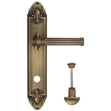 Дверная ручка Venezia \"IMPERO\" WC-2 на планке PL90 матовая бронза