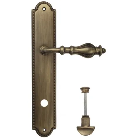 Дверная ручка Venezia \"GIFESTION\" WC-2 на планке PL98 матовая бронза