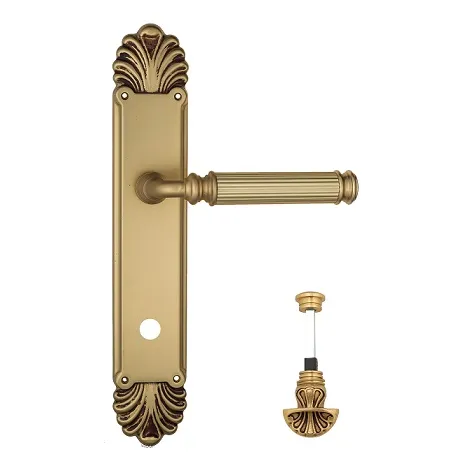 Дверная ручка Venezia \"MOSCA\" WC-4 на планке PL87 французское золото