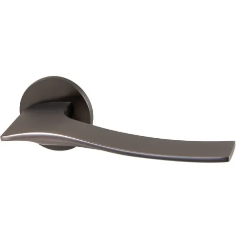 Дверная ручка на круглом основании Armadillo AQUA URS BPVD-77 Вороненый никель