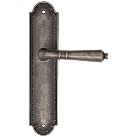 Дверная ручка на планке Fratelli Cattini \"TOSCANA\" PL248-IA античное серебро