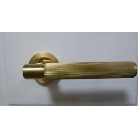 Дверная ручка на круглом основании Pasini Techno Line 7211 OLV/OLS латунь/матовая латунь