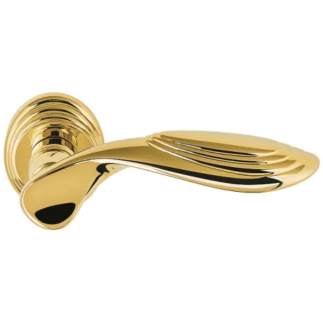 Дверная ручка на круглом основании Colombo Cameo полированная латунь