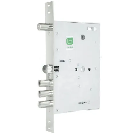 Замок Guardian врезной сувальдный с задвижкой и защёлкой ЗВ 80.15 TERMO, 4 кл. (длин. кл. 59 мм) /128:6050/