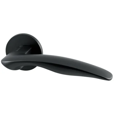 Дверная ручка на круглом основании Armadillo WAVE URS BL-26 Черный