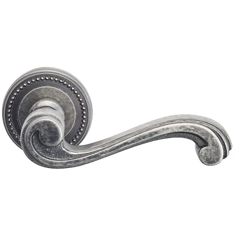 Дверная ручка на круглом основании Venezia \"VIVALDI\" D3 античное серебро