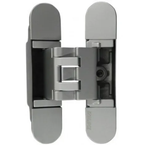 Петля универсальная скрытой установки  для дверей с притвором до 10мм Kubica 3000 DXSX, NS 60кг матовый никель