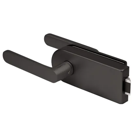 Комплект: замок+ручка Armadillo (Армадилло) для стеклянной двери Space.GL.LUV BL черный