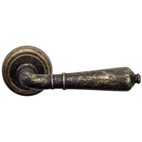 Дверная ручка на круглом основании Venezia \"VIGNOLE\" D1 античная бронза