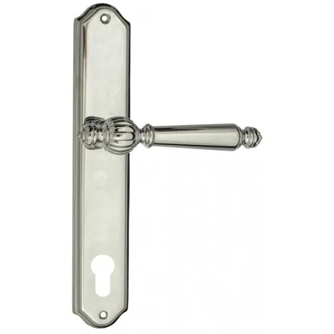 Дверная ручка Venezia \"PELLESTRINA\" CYL на планке PL02 полированный хром