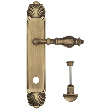 Дверная ручка Venezia \"GIFESTION\" WC-2 на планке PL87 матовая бронза