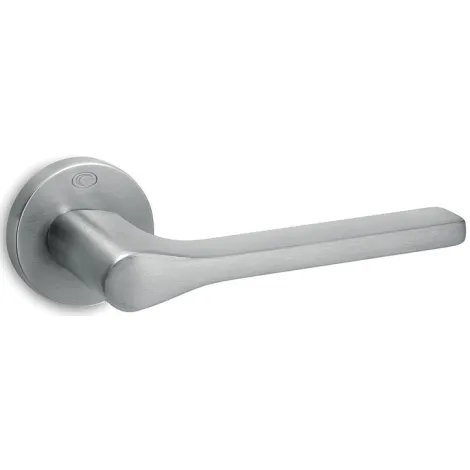 Дверная ручка на круглом основании CONVEX (Греция) 1515-матовый хром