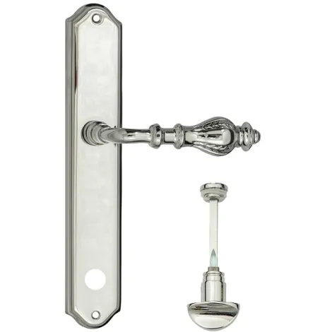 Дверная ручка Venezia \"GIFESTION\" WC-2 на планке PL02 полированный хром