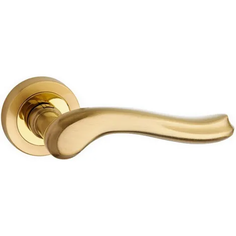 Дверная ручка на круглом основании Pasini Laura Liscia 0301 латунь/матовая латунь