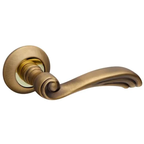 Дверная ручка на круглом основании Fuaro R.RM54.OPERA (OPERA RM) AB/GP-7 бронза/золото
