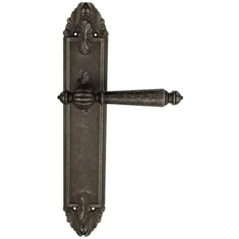 Дверная ручка Venezia \"PELLESTRINA\" на планке PL90 античное серебро